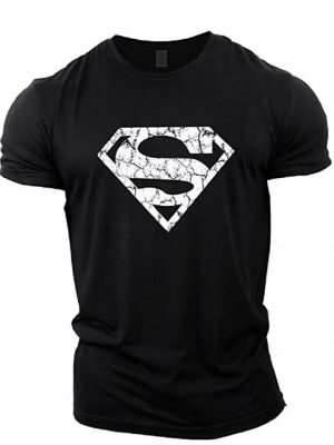 Men's Trend Loose Running Training Sports Short-sleeved T-shirt Letters Casual Cotton Round Neck Fitness T-shirt
